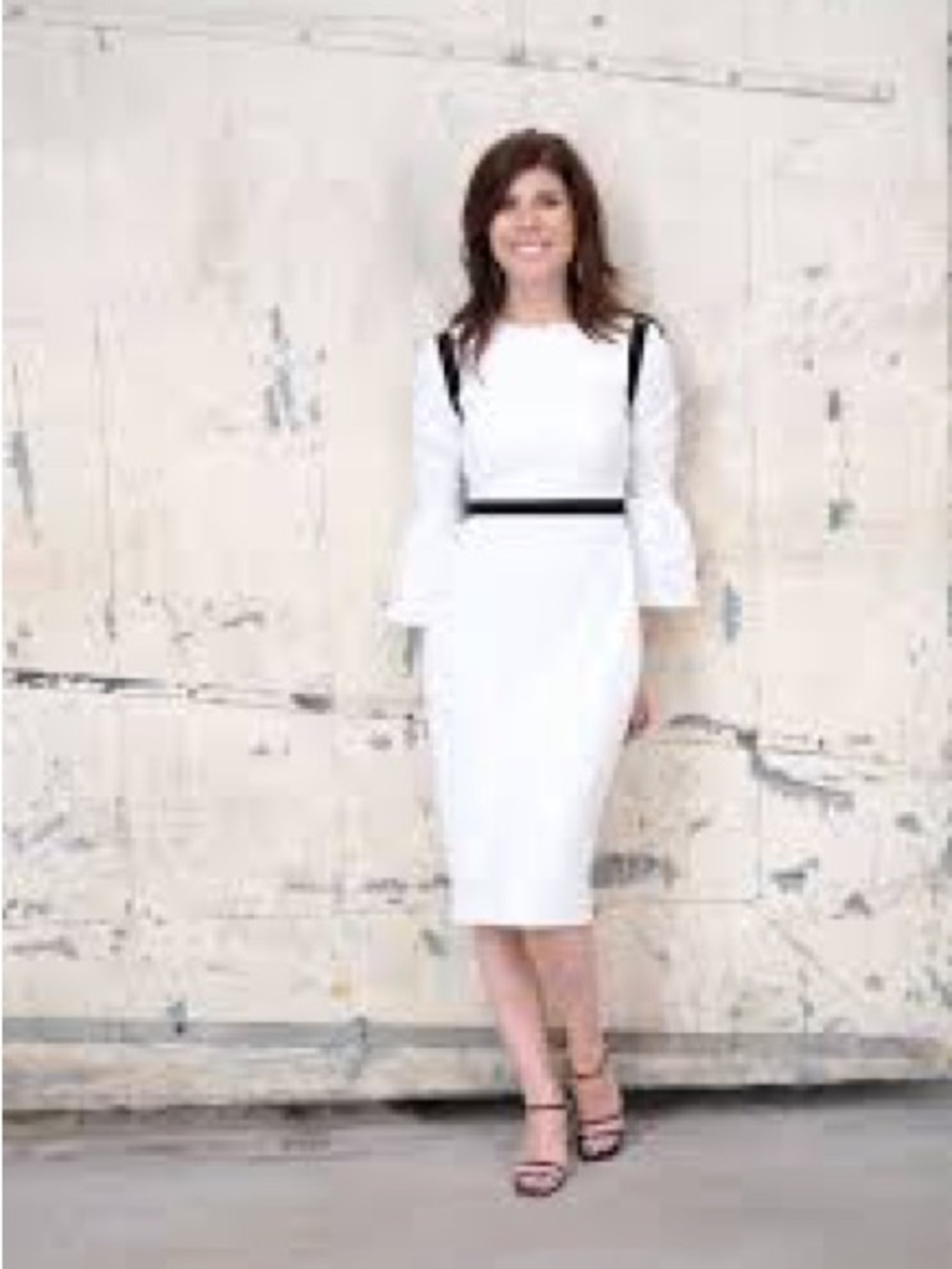 Calvin Klein Cream Dress with Black Trim - Picture 4 of 10